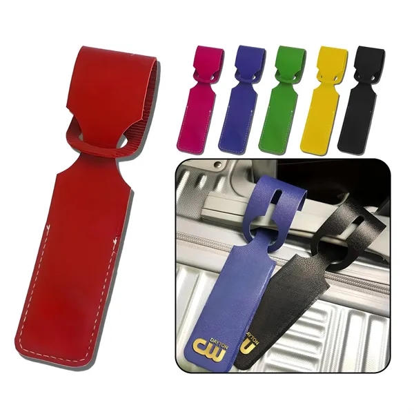 Strip Hanging PU Leather Luggage Tag - Strip Hanging PU Leather Luggage Tag - Image 0 of 15