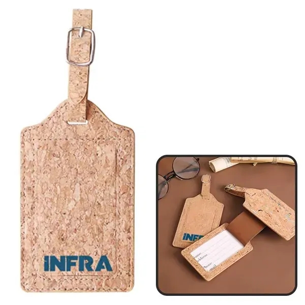 Eco-Friendly Cork Personalized Luggage Tag - Eco-Friendly Cork Personalized Luggage Tag - Image 1 of 8