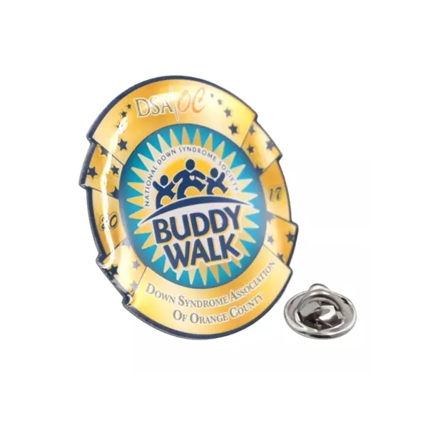 Full Color Stainless Iron Lapel Pin - 1.5" - Full Color Stainless Iron Lapel Pin - 1.5" - Image 2 of 4