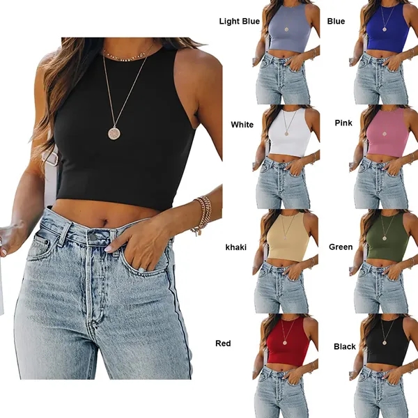 Women Sexy Sleeveless Back Tank Tops - Women Sexy Sleeveless Back Tank Tops - Image 1 of 3