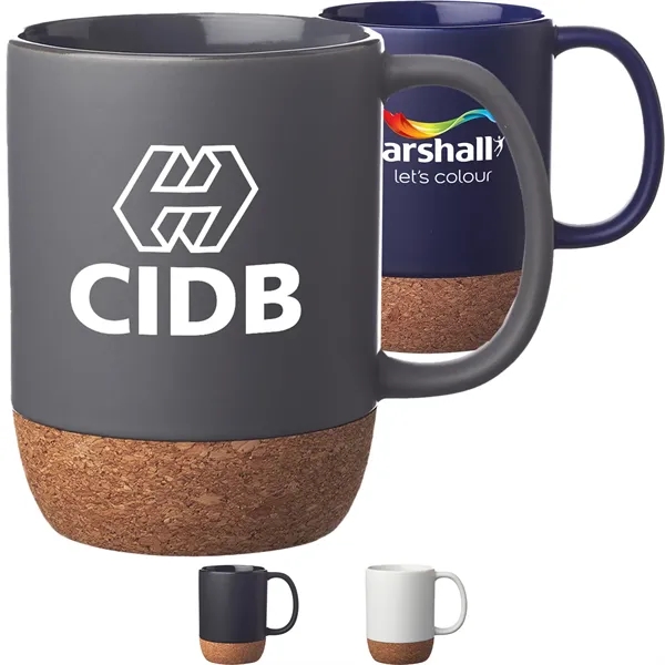 15 oz Bottom Matte Cork Ceramic Mugs - 15 oz Bottom Matte Cork Ceramic Mugs - Image 0 of 4