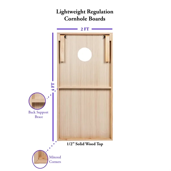 Custom Printed Full LED 4'x2' Lightweight Cornhole Board Set - Custom Printed Full LED 4'x2' Lightweight Cornhole Board Set - Image 1 of 3