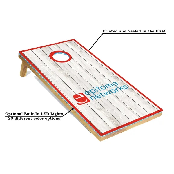 Custom Printed Full LED 4'x2' Lightweight Cornhole Board Set - Custom Printed Full LED 4'x2' Lightweight Cornhole Board Set - Image 3 of 3