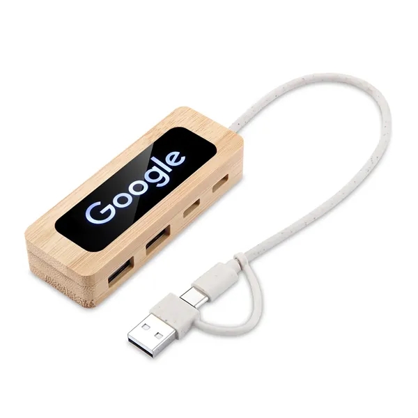 4 PORT Bamboo USB/Type-C Hub - 4 PORT Bamboo USB/Type-C Hub - Image 0 of 6
