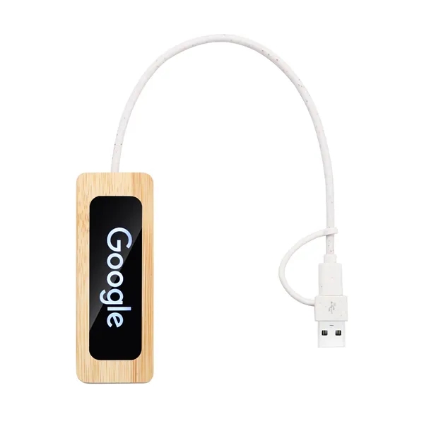 4 PORT Bamboo USB/Type-C Hub - 4 PORT Bamboo USB/Type-C Hub - Image 2 of 6