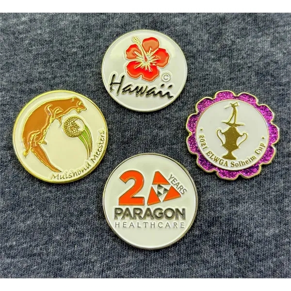 1/2 inch custom die struck golf ball marker - 1/2 inch custom die struck golf ball marker - Image 1 of 4