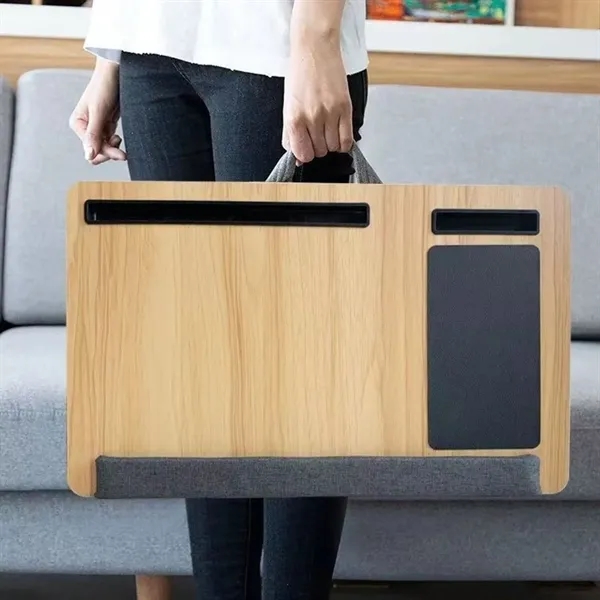 Bamboo Platform Laptop Lap Desk with Mouse Pad Holder - Bamboo Platform Laptop Lap Desk with Mouse Pad Holder - Image 1 of 2