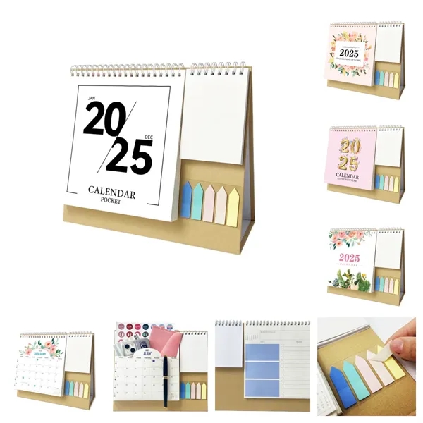 2025 Desk Calendar with Sticky Notes and Memo - 2025 Desk Calendar with Sticky Notes and Memo - Image 0 of 8