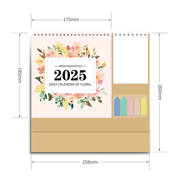 2025 Desk Calendar with Sticky Notes and Memo - 2025 Desk Calendar with Sticky Notes and Memo - Image 2 of 8