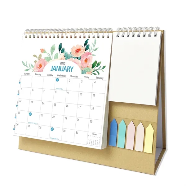 2025 Desk Calendar with Sticky Notes and Memo - 2025 Desk Calendar with Sticky Notes and Memo - Image 6 of 8