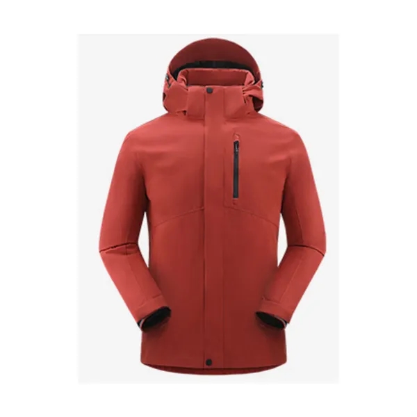 Waterproof Windproof Detachable Puffer Jacket with Hood - Waterproof Windproof Detachable Puffer Jacket with Hood - Image 1 of 4