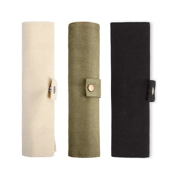 Bamboo Cutlery Set With Travel Pouch-5 Pieces - Bamboo Cutlery Set With Travel Pouch-5 Pieces - Image 2 of 5