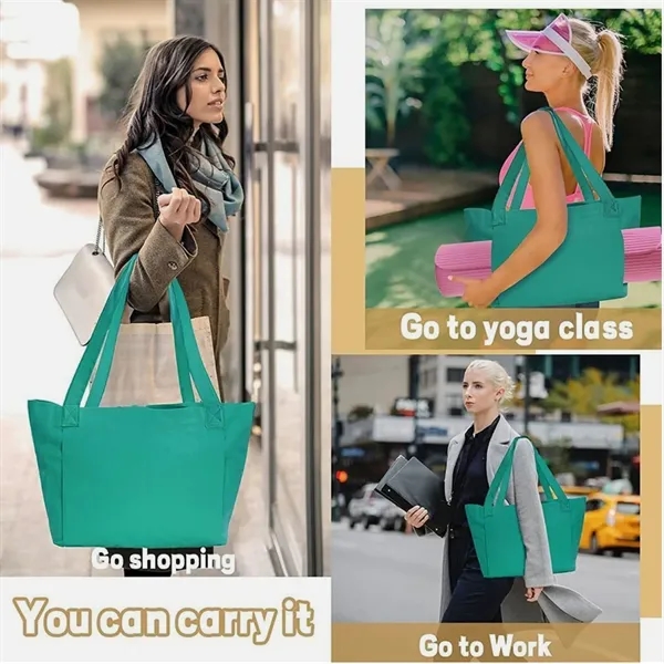 Custom Women Fitness Round Canvas Yoga Mat Carry Tote Bag - Custom Women Fitness Round Canvas Yoga Mat Carry Tote Bag - Image 2 of 7