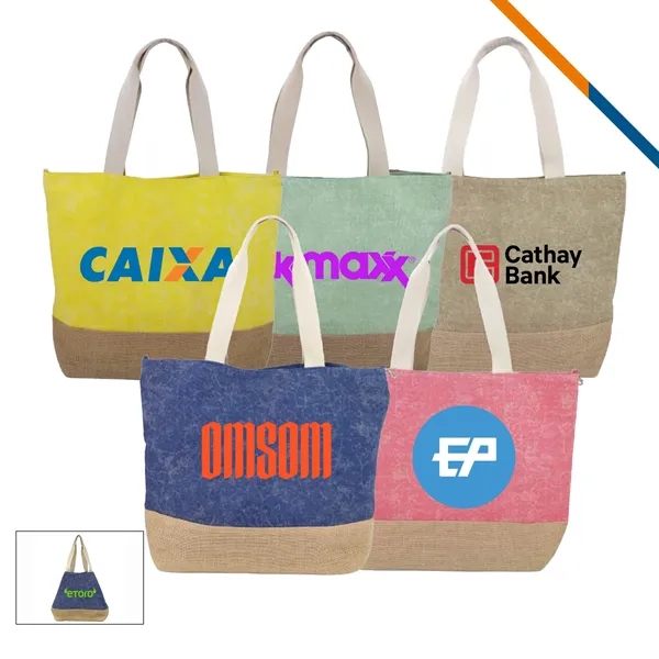 Opsis Jute Tote Bag - Opsis Jute Tote Bag - Image 0 of 6