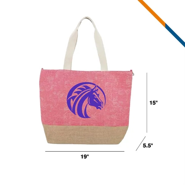 Opsis Jute Tote Bag - Opsis Jute Tote Bag - Image 1 of 6