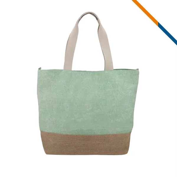Opsis Jute Tote Bag - Opsis Jute Tote Bag - Image 5 of 6