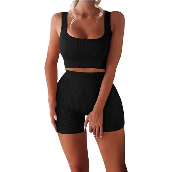 High Waist Leggings with Sports Bra Gym Sets - High Waist Leggings with Sports Bra Gym Sets - Image 5 of 13