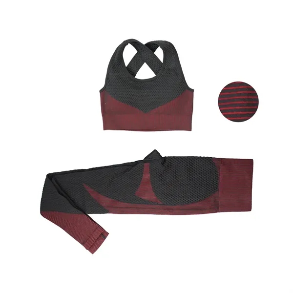 High Waist Leggings with Sports Bra Gym Sets - High Waist Leggings with Sports Bra Gym Sets - Image 10 of 13