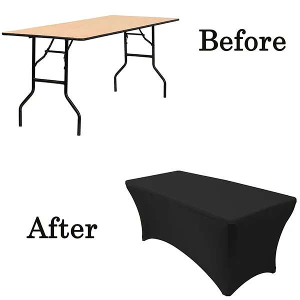 4FT Rectangle Spandex Fitted Tablecloth Stretch Table Cover - 4FT Rectangle Spandex Fitted Tablecloth Stretch Table Cover - Image 5 of 8