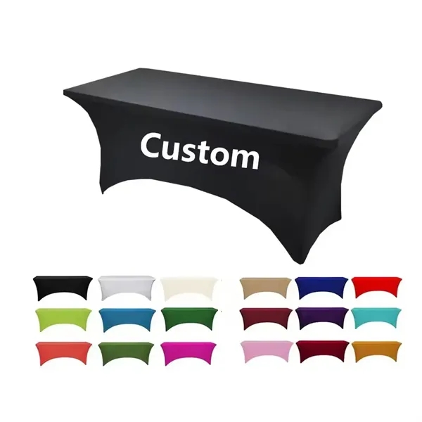4FT Rectangle Spandex Fitted Tablecloth Stretch Table Cover - 4FT Rectangle Spandex Fitted Tablecloth Stretch Table Cover - Image 0 of 8