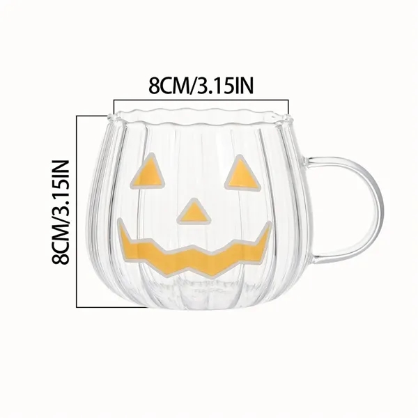 14oz Halloween Pumpkin Glass Glow In The Dark Cup - 14oz Halloween Pumpkin Glass Glow In The Dark Cup - Image 1 of 2