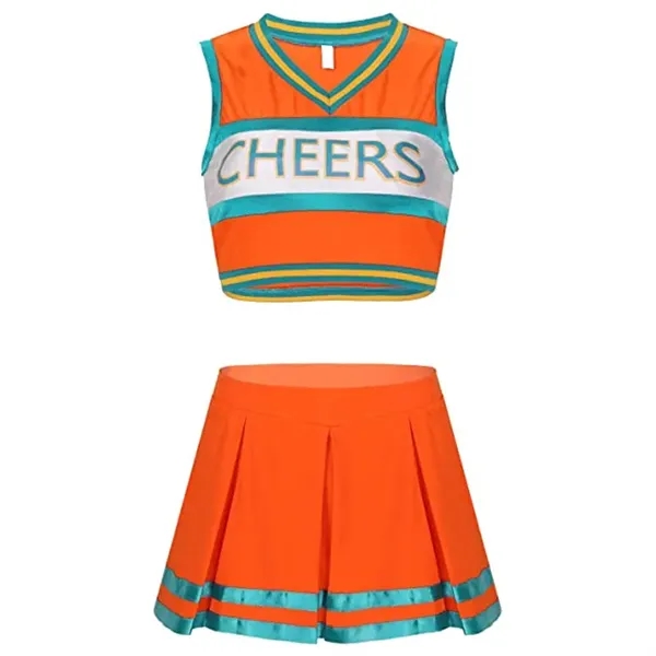 Cheerleader uniform with Sleevless Croptop and Skirt - Cheerleader uniform with Sleevless Croptop and Skirt - Image 0 of 0