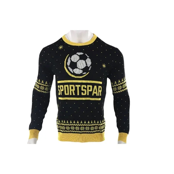 Custom Men Christmas Snow Pattern Sweater - Custom Men Christmas Snow Pattern Sweater - Image 0 of 3