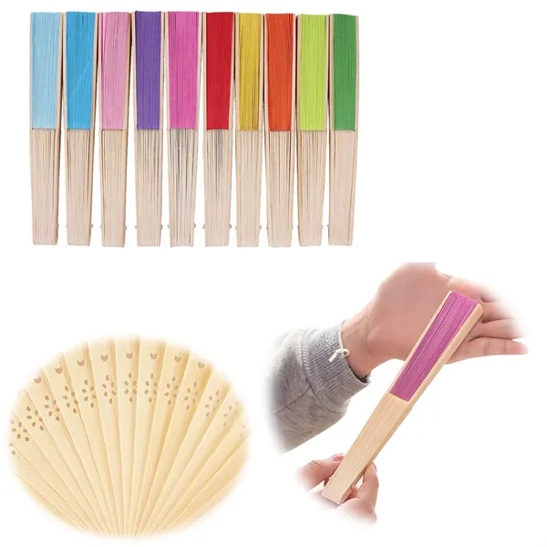 MOQ 100 Colorful Folding Paper Fan - MOQ 100 Colorful Folding Paper Fan - Image 1 of 2