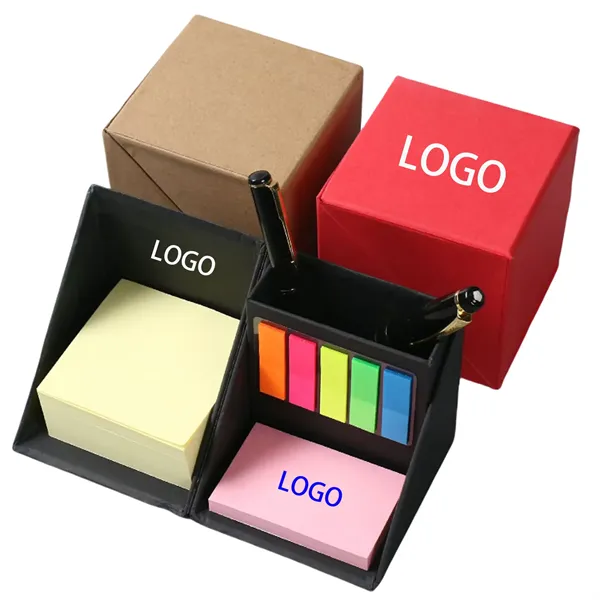 Collapsible Paper Cubes Sticky Notes Box With Holder - Collapsible Paper Cubes Sticky Notes Box With Holder - Image 0 of 4