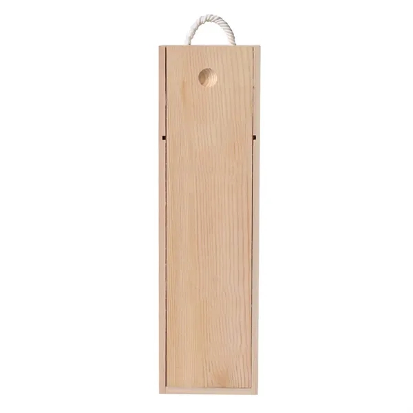 Wooden Wine Box With Handle - Wooden Wine Box With Handle - Image 2 of 3