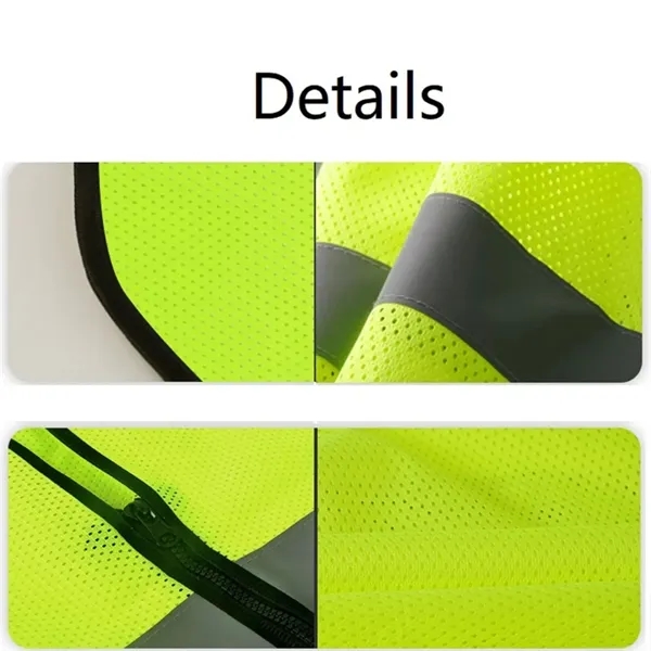 Mesh Hi-Viz Reflective Tape Safety Vest With 4 Pockets - Mesh Hi-Viz Reflective Tape Safety Vest With 4 Pockets - Image 2 of 3