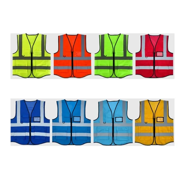 Mesh Hi-Viz Reflective Tape Safety Vest With 4 Pockets - Mesh Hi-Viz Reflective Tape Safety Vest With 4 Pockets - Image 3 of 3