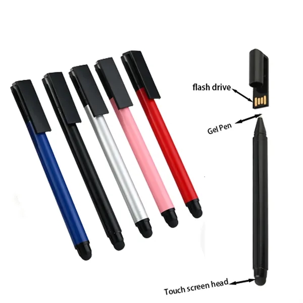 3 in 1 Flash Drive Stylus Ballpoint Pen - 3 in 1 Flash Drive Stylus Ballpoint Pen - Image 1 of 6