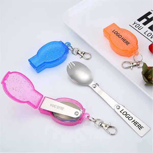 Personalized Folding Spoon Set Camping Flatware Giveaways - Personalized Folding Spoon Set Camping Flatware Giveaways - Image 0 of 7
