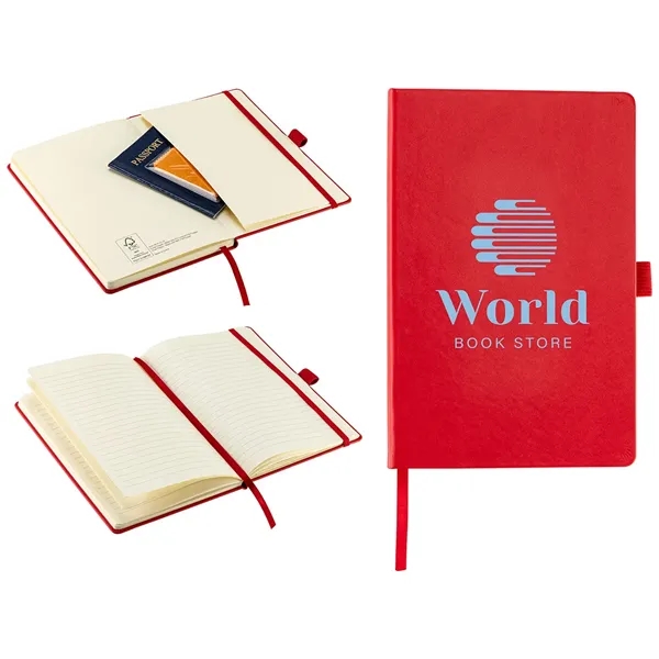 Elan Hardcover Journal with Pen Loop and Inner Pocket - Elan Hardcover Journal with Pen Loop and Inner Pocket - Image 4 of 5