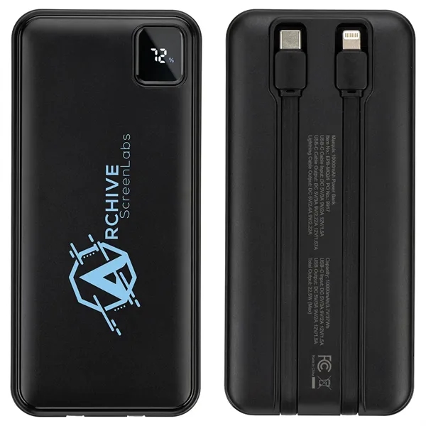 Marquis 10000mAh 20W PD Power Bank with Built-In Cables - Marquis 10000mAh 20W PD Power Bank with Built-In Cables - Image 1 of 2