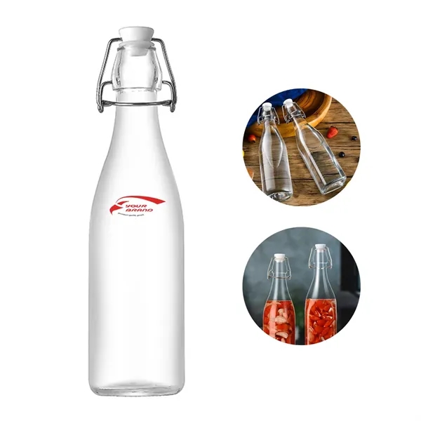 17OZ. Transparent Glass Beverage Beer Wine Fruit Bottle - 17OZ. Transparent Glass Beverage Beer Wine Fruit Bottle - Image 0 of 7