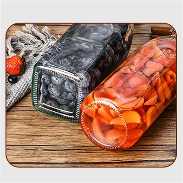 17OZ. Transparent Glass Beverage Beer Wine Fruit Bottle - 17OZ. Transparent Glass Beverage Beer Wine Fruit Bottle - Image 3 of 7