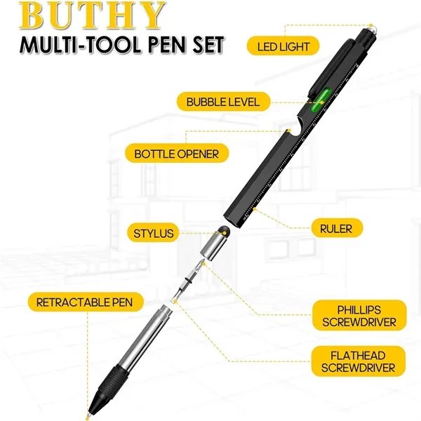 9in1 Gadgets  LED Multitool Pen - 9in1 Gadgets  LED Multitool Pen - Image 2 of 5