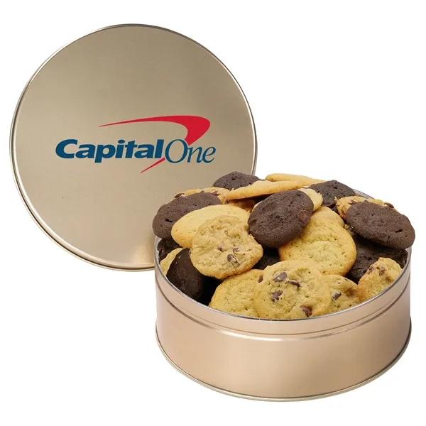 Gourmet Cookie Tin with 2 in. Cookies- Assorted - Gourmet Cookie Tin with 2 in. Cookies- Assorted - Image 2 of 5