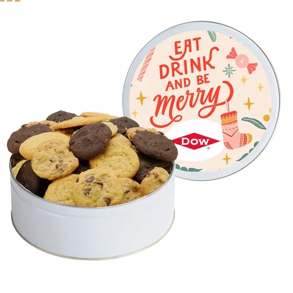 Gourmet Cookie Tin with 2 in. Cookies- Assorted - Gourmet Cookie Tin with 2 in. Cookies- Assorted - Image 2 of 5