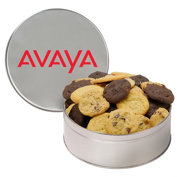 Gourmet Cookie Tin with 2 in. Cookies- Assorted - Gourmet Cookie Tin with 2 in. Cookies- Assorted - Image 1 of 5