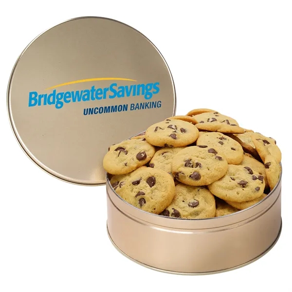 Gourmet Cookie Tin with 2 in. Cookies-Gourmet Chocolate Chip - Gourmet Cookie Tin with 2 in. Cookies-Gourmet Chocolate Chip - Image 1 of 5