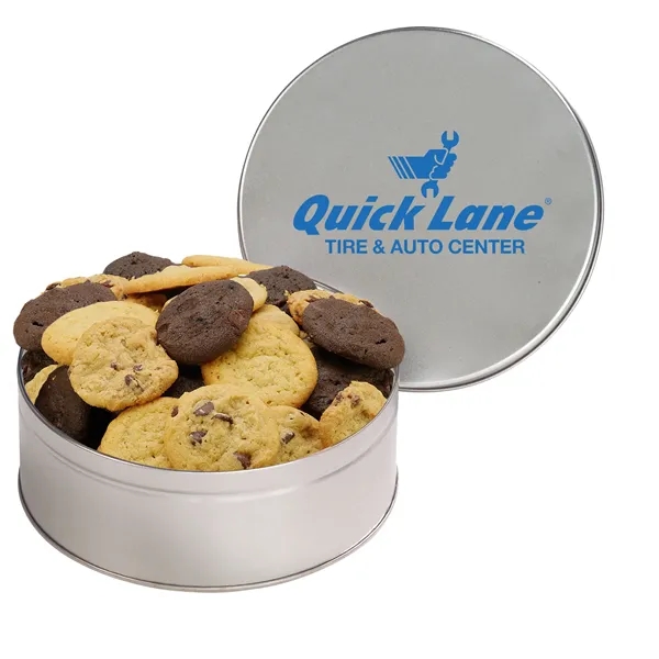 Gourmet Cookie Tin with 2 in. Cookies- Assorted - Gourmet Cookie Tin with 2 in. Cookies- Assorted - Image 1 of 5