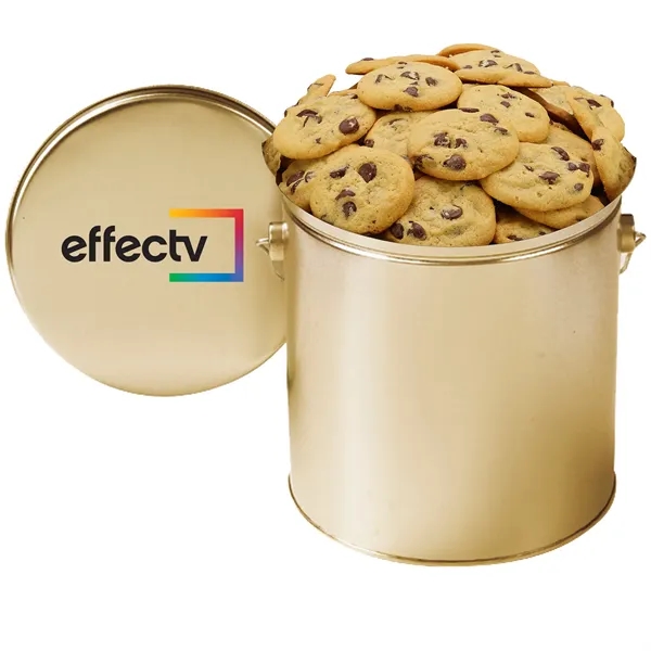 Gallon Cookie Tin with 2 in. Cookies- Chocolate Chip - Gallon Cookie Tin with 2 in. Cookies- Chocolate Chip - Image 2 of 3