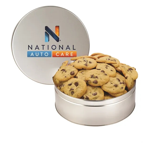 Gourmet Cookie Tin with 2 in. Cookies-Chocolate Chip Cookies - Gourmet Cookie Tin with 2 in. Cookies-Chocolate Chip Cookies - Image 3 of 5