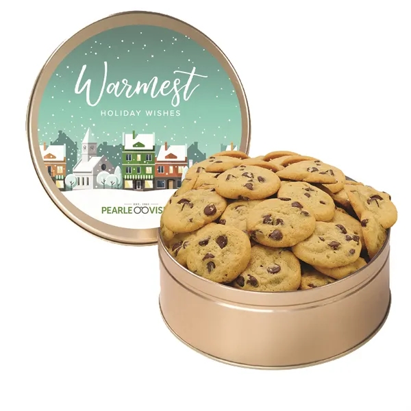 Gourmet Cookie Tin with 2 in. Cookies-Chocolate Chip Cookies - Gourmet Cookie Tin with 2 in. Cookies-Chocolate Chip Cookies - Image 2 of 5
