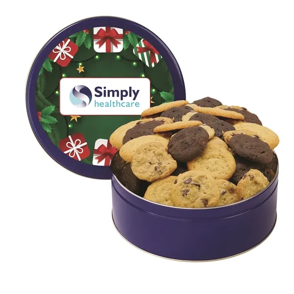 Gourmet Cookie Tin with 2 in. Cookies-Assorted - Gourmet Cookie Tin with 2 in. Cookies-Assorted - Image 2 of 5