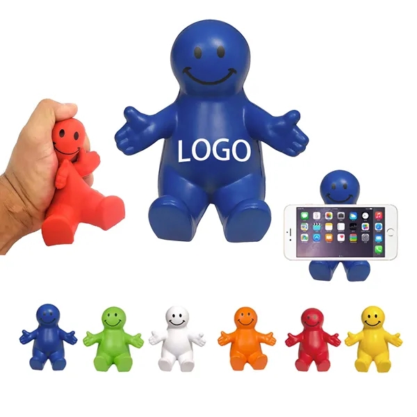 Pu Squeezable Smile Phone Holder - Pu Squeezable Smile Phone Holder - Image 0 of 3