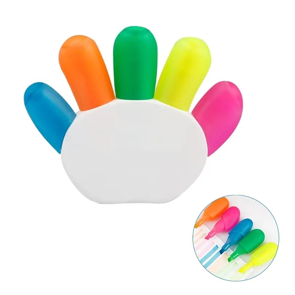 High Five Hand-Shaped Highlighter Multi-Color Set - High Five Hand-Shaped Highlighter Multi-Color Set - Image 1 of 3